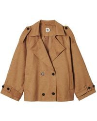 B+ AB - Trenchcoat Met Dubbele Rij Knopen - Lyst