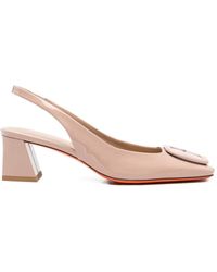 Santoni - Buckle Leather Pumps - Lyst
