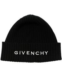 Givenchy - Gerippte Mütze mit Logo-Print - Lyst