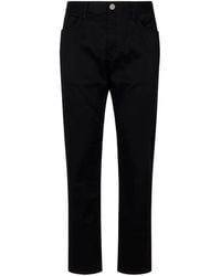 Giorgio Armani - Logo-Patch Straight-Leg Trousers - Lyst