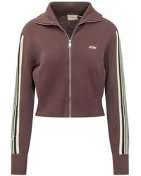 Autry - Side-Stripe Zip-Up Sweatshirt - Lyst