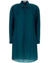 THE ROSE IBIZA - Reynal Silk Shirt Mini Dress - Lyst