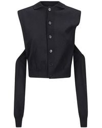 ALAINPAUL - Cut-Out Sleeveless Cardigan - Lyst