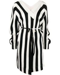 Bottega Veneta - Striped Knitted Wrap Dress - Lyst