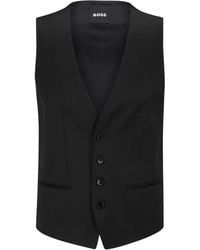 BOSS - Single-Breasted Tailored Waistcoat - Lyst