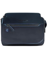 Piquadro - Personalizable Leather Crossbody Bag - Lyst