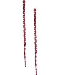Simone Rocha Oorhangers Met Kristallen - Rood