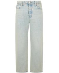 Mother - Faded Straight-Leg Jeans - Lyst