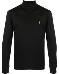 Polo Ralph Lauren - Roll Neck Cotton Sweatshirt - Lyst