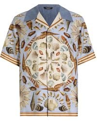Dolce & Gabbana - Hemd Mit Muschel-Print - Lyst