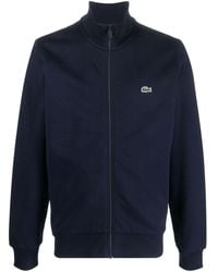 Lacoste - Logo-patch Zip-up Cardigan - Lyst