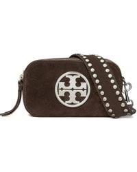Tory Burch - Bandolera Miller mini de ante con logo - Lyst