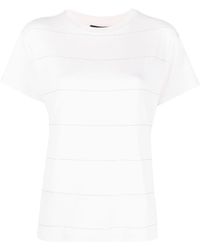 Fabiana Filippi - Bead-embellished Short-sleeve T-shirt - Lyst