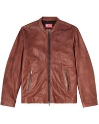 DIESEL - L-Tad-Bkbx Leather Jacket - Lyst