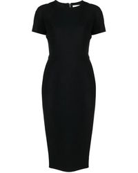 Victoria Beckham - Robe Mi-Longue À Coupe Cintrée - Lyst