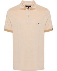 Tommy Hilfiger - Logo-embroidered Organic Cotton Blend Polo Shirt - Lyst