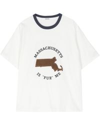 Bode - T-shirt en coton à logo imprimé - Lyst
