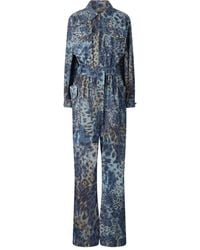 Roberto Cavalli - Animal-Print Belted Jumpsuit - Lyst