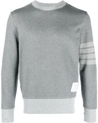 Thom Browne - 4-Bar Crew-Neck Sweatshirt - Lyst