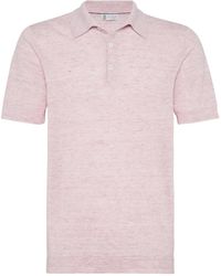 Brunello Cucinelli - Poloshirt Mit Geripptem Kragen - Lyst