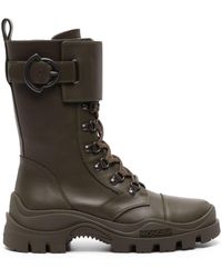 Moncler - Larue Lace-up Leather Boots - Lyst