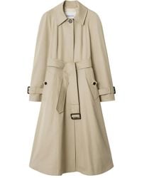 Burberry - Beiger A-Linien Regenmantel Mit Raglanärmeln - Lyst