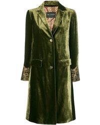 Etro Cappotto con ricami sui polsini - Verde