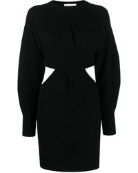 McQueen - カットアウト リブニット ミニドレス - Lyst
