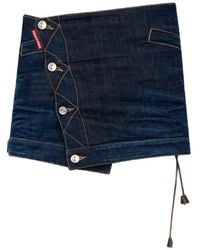 DSquared² - Dark Urban Wrap Mini Skirt - Lyst