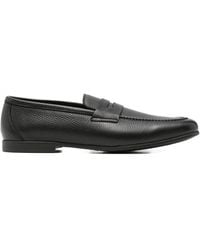Canali - Penny Leather Loafers - Lyst