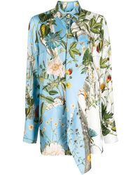 Monse - Floral-print Layered Silk Shirt - Lyst