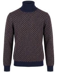 Drumohr - Basket-Weave Roll-Neck Sweater - Lyst