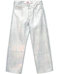 Junya Watanabe - Foiled-Print Straight-Leg Jeans - Lyst