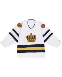 Aimé Leon Dore - T-Shirt Rayé À Patch Couronne - Lyst
