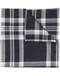 Brioni - Check-print Cashmere-silk Scarf - Lyst