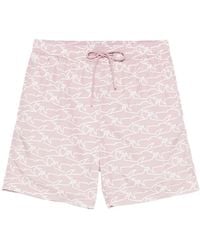 Paul & Shark - Shark-Print Swim Shorts - Lyst