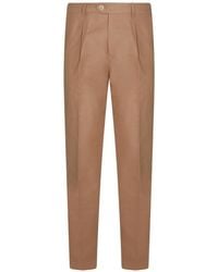 Brunello Cucinelli - Pleated-Waistband Tapered Trousers - Lyst