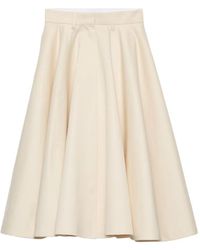 Prada - Chino Midi Skirt - Lyst
