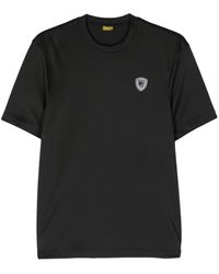 Blauer - Strukturiertes T-Shirt mit Logo-Print - Lyst