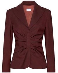 Marella - Ruched Single-Breasted Blazer - Lyst