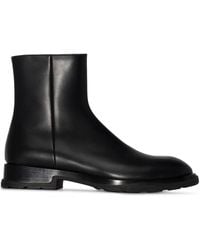 McQueen - Leather Ankle Boot - Lyst