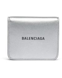 Balenciaga - Logo-Print Press-Stud Wallet - Lyst