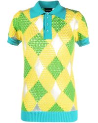 BOTTER - Geometric-Pattern Knitted Polo Shirt - Lyst