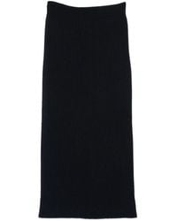 AROVESCIO - Ribbed-Knit Midi Skirt - Lyst