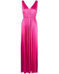 P.A.R.O.S.H. - V-necked Long Dress - Lyst