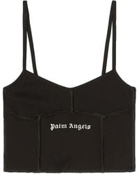 Palm Angels - Women Classic Logo Rib Top - Lyst