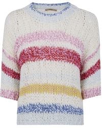 Nuur - Striped Open-Knit Sweater - Lyst