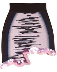 Ph5 - Casey Sequin-Embellished Wavy Mini Skirt - Lyst