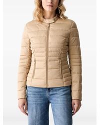 Guess - Quilted Logo-Plaque Puffer Jacket - Lyst
