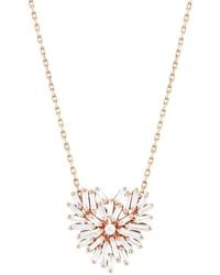 Suzanne Kalan - 18K Rose Small Heart-Pendant Diamond Necklace - Lyst